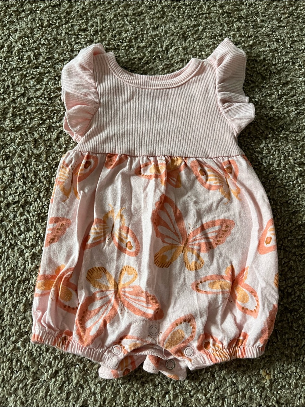 Carter’s Pink Butterfly Baby Romper Newborn